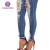 Import Fancy ripped demanda ripped skinny womens high waist denim jeans from China