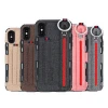 fashion canvas mobile phone case business card holder cases with wrist strap and stand for iphone 11 cell phone shockproof