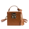 fashion crocodile pattern acrylic box bag women new trend single purses and shoulder square handbag