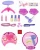 Import fashion play beauty dressing table set make up toys with light music from China