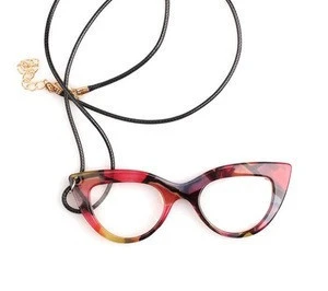 fashion reading glasses necklace acetate eyeglasses frame elderly care products