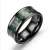 Import Fashion three-color carbon fiber couple ring men and women titanium steel ring geometric line stainless steel ring from China