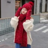 Fashion Women Warm Winter Knitted Beanie Hat Scarf Glove Set