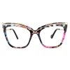 Fashionable Ladies Cat Eye Champagne Eyeglasses Crystal Tortoise Butterfly Optical Glasses Frame