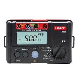 Fast Shipping UNI-T UT526 Electrical Insulation Tester Earth Resistance Meter + 1000V+RCD Test+Continuity+Vac/dc (4 in 1)