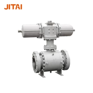 Fire Safe API 6fa Dbb Flanged Forged Steel Pneumatic Actuated Ball Valve