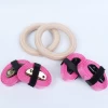 Fitness Exercise Adjustable Strap Kids Gym Play Chrildrens Olympic Wooden Gym Rings