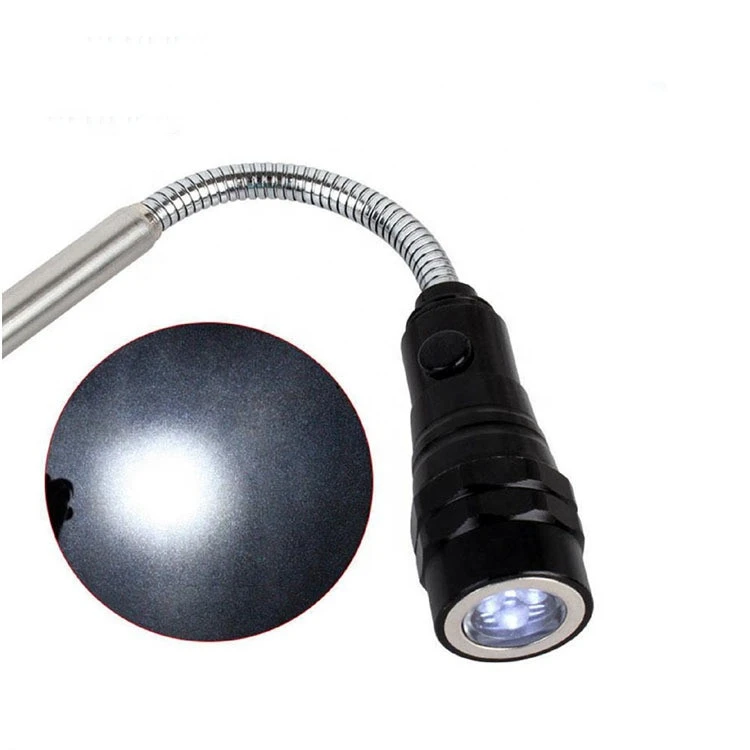 Flexible 3 LEDs Magnetic Pick Up Tool Mini Hose Antenna Lamp Flashlight