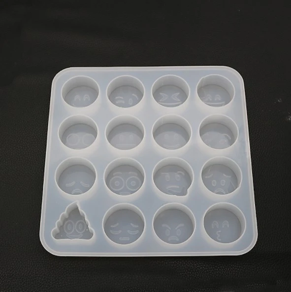 Food grade epoxy resin silicone mold diy crystal drop various expression silicone mold handmade soap baking mold