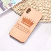 For iPhone 12 6  6S  7Plus 8 8Plus XR X XS Max 11 Pro Max Engraved King Queen Crown Lover Nature Wood Phone Case Coque Funda