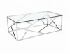 Free sample Hot Selling modern furniture glass top stainless steel coffee table