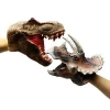 Free shipping Promotional 2pcs Triceratops Tyrannosaurus rex toy hand dinosaur puppet