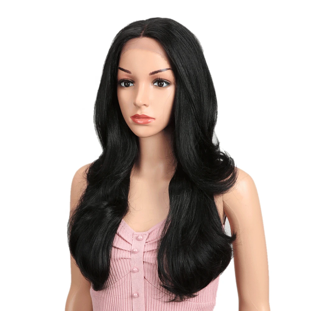 Freedom Water Wave Synthetic   Hair Wigs 13X4 Lace Front  thick  Wigs High Temperature Synthetic Fiber Hair for elegant woman