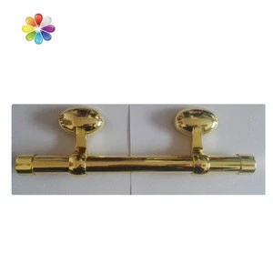 Funeral handle 1007 with two screw holes at each point and high polish and gold plating