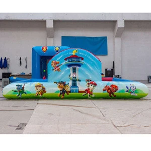 Funny cartoon p a w  p a t r o l inflatable play zone dogs mini soft play centre inflatable hockey game playland  mini funcity