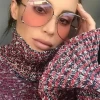Gafas Para Mujeres Fashion Oversized Sunglasses Women 2024 Trending Pearl Vintage Pink Sun Glasses Shades For Ladies