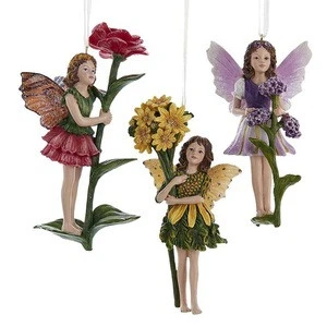 Garden Resin Flower Fairy Hanging Ornament