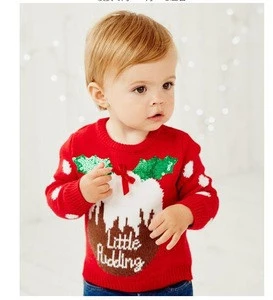 Girl christmas cartoon style suit sweater female baby sweater