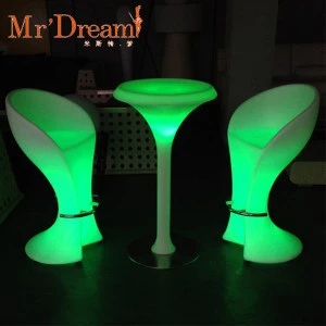 glow in the dark dubai indoor outdoor hotel restaurant  nightclub led bar table furniture