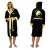Import gold embroidered logo baroque bath robe embossed black cotton bathrobe for man from China