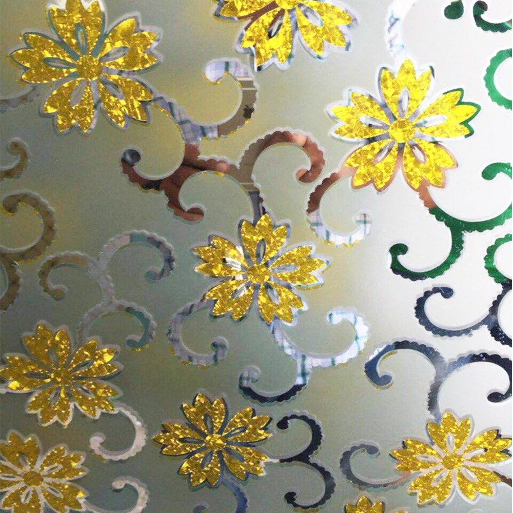 gold yellow 5mm 4.8mm 4mm art titanium acid etched coated decorative glass