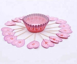 Good design custom printing disposable paper cake cup and toothpick