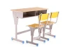 GOOD quality Frame steel tube double seater school furniture desk chair metal student school sets