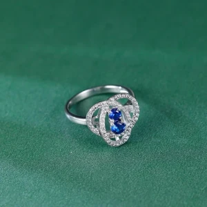 Grace Jewelry Luxury Statement Sapphire Fashion  925 Sterling Silver Custom Rings Jewelry Women