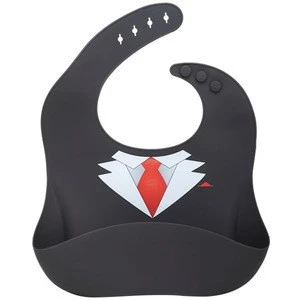 Great Platinum cured BPA Free Waterproof Silicone Baby Bib With Food Catcher Baby Silicone Bibs