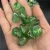 Import green color aura crystal tumbled stones Natural Crystal aura quartz chips healing crystal stones for garden from China