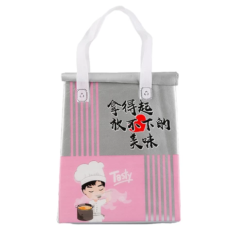 Grocery Food Delivery Non Woven Bag Thermal Insulated Waterproof Cooler Bag