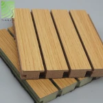 Grooved wood soundproof material sound insulation acoustic ceiling board