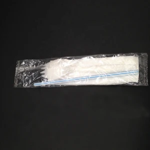 H91149 2.5g Plastic PP Spork+Straw+Napkin 3/1 Cutlery Kit
