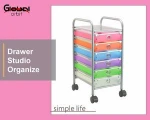 Hair Beauty Salon Workstation Tool Storage Drawer Cart Rolling Salon Trolley
