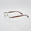 Half-Rim Special Rubber Temple Decoration Eyeglasses Frame Metal Spectacle Frame