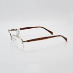 Half-Rim Special Rubber Temple Decoration Eyeglasses Frame Metal Spectacle Frame