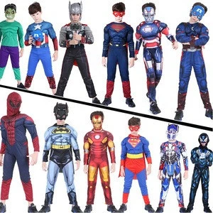 Halloween Christmas Boys Party Suit Cosplay Marvel Super Hero Costumes