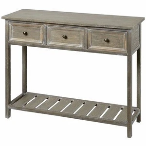 Hallway furniture wood console table with shelf