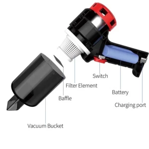Handheld Vacuum Cleaner Air Gun Shape Cordless Vehicle Portable Car Vacuum Cleaner with Cigarette Lighter