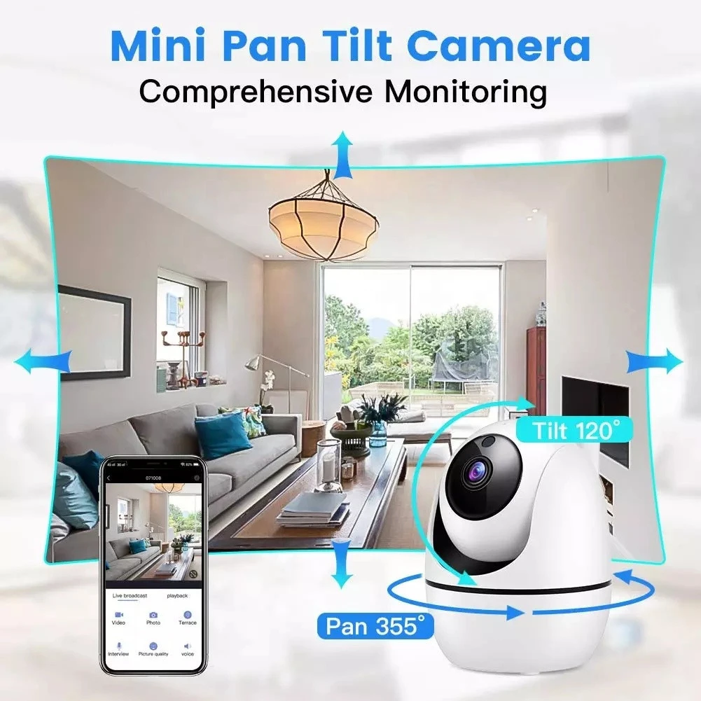 HD 1080P Wireless IP Camera WiFi Home Security Surveillance IP Camera for  Elder Pet Office Baby Monitor