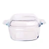 high borosilicate glass casserole pot with lid