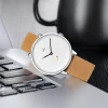 High-end stainless steel unisex minimalist watch with quartz movement watch