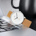 High-end stainless steel unisex minimalist watch with quartz movement watch