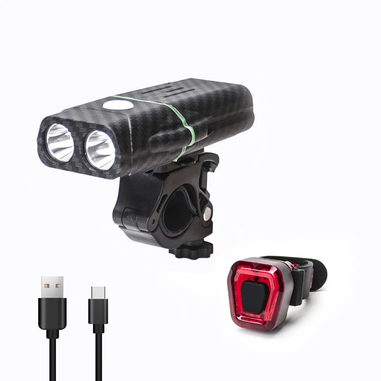 High hardness plastic waterproof rear safety easy to install 5 modes bicycle front light accessories bicycle light