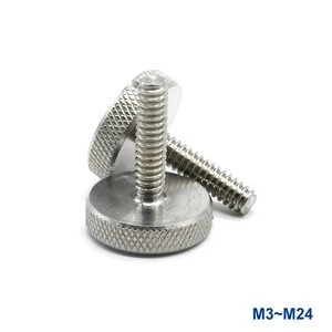 High precision M3 stainless steel flat head knurled thumb screws