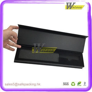 High quality 1200g cardboard clamshell lid gift box with EVA insert for knife tool