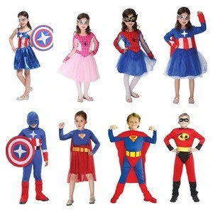 High-quality Adults and kids Halloween Party Cosplay American hero Costume