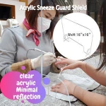 High Quality Clear Acrylic Table Shield Plexiglass Protective Barrier Sneeze Guard