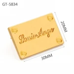 High Quality Custom Brand Metal Logo Labels Custom Adhesive Metal Tag Label For Handbags In Bag Parts & Accessories