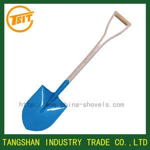 High quality farming digging tools agricultural wooden handle garden shovel